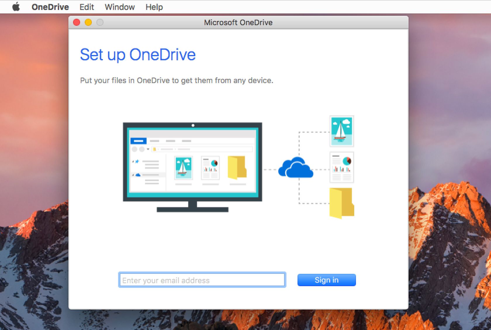 how onedrive for business works in a mac
